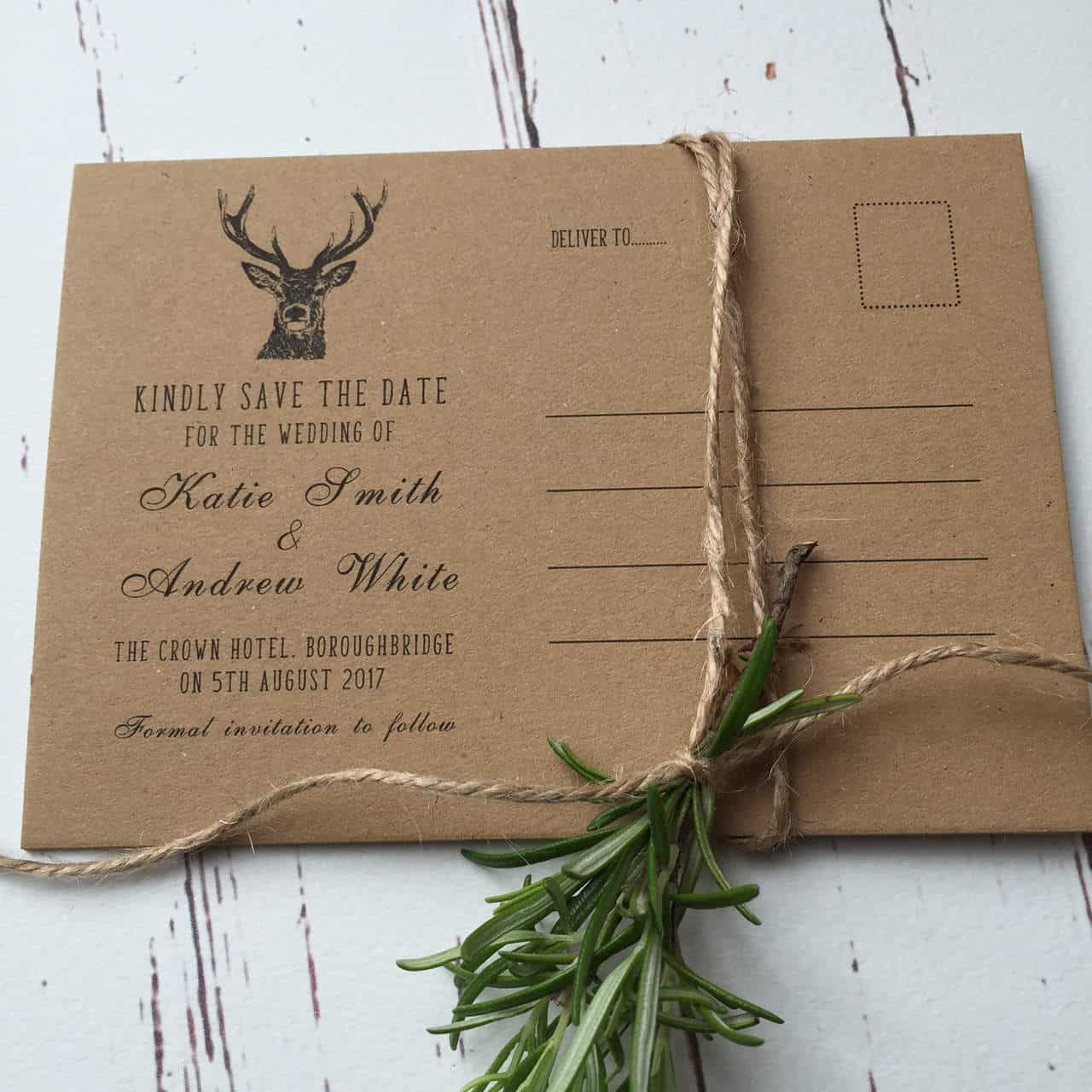 Rustic Wedding Invitations And Stationery Wagtail Designs